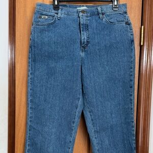Lee Relaxed Women's Straight Leg Denim Jeans - Med Blue Jeans size 12 Long